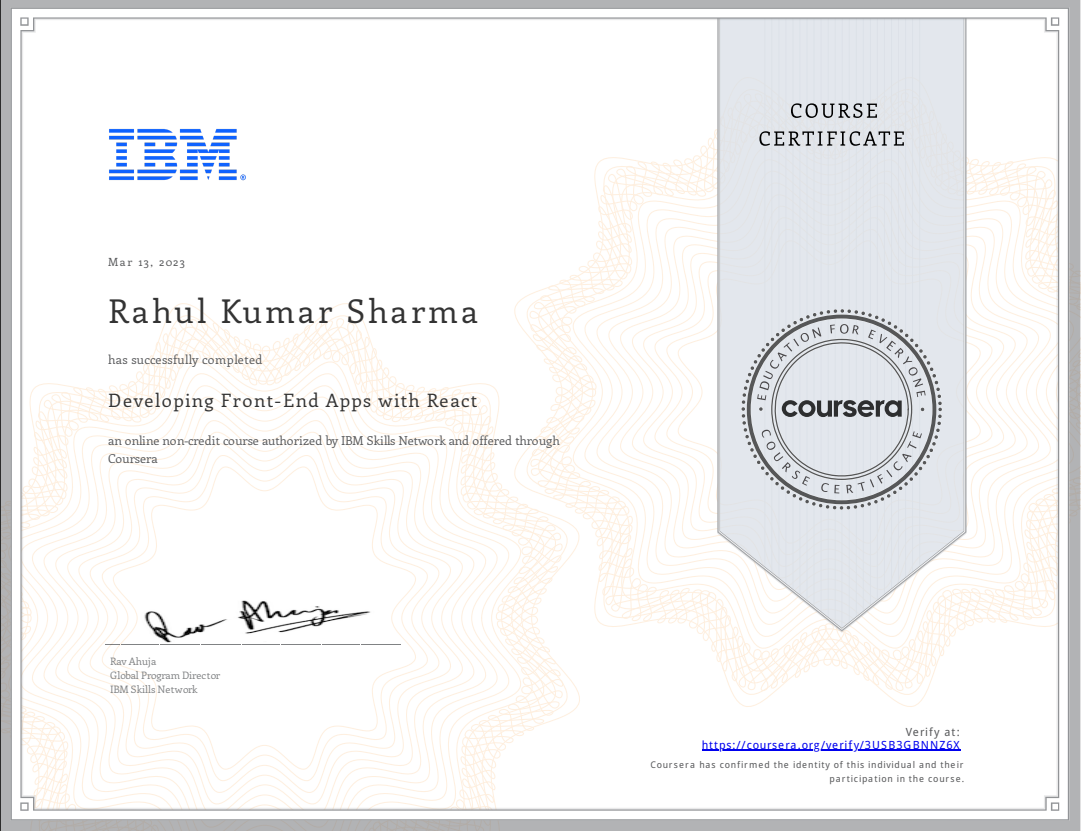 Certificate 1