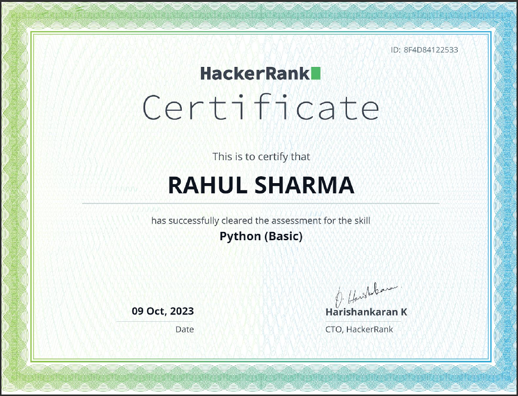 Certificate 1