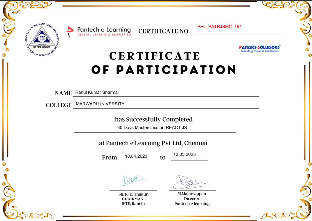 Certificate 1